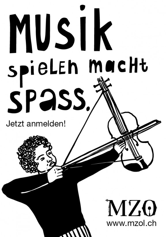 MZO Plakat Geige Pfeil